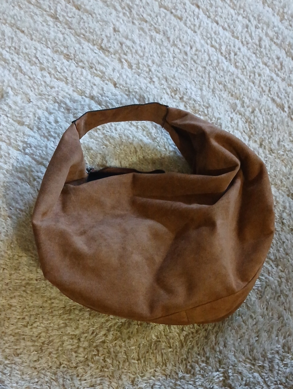 NWOT FAUX SUEDE HOBO BAG